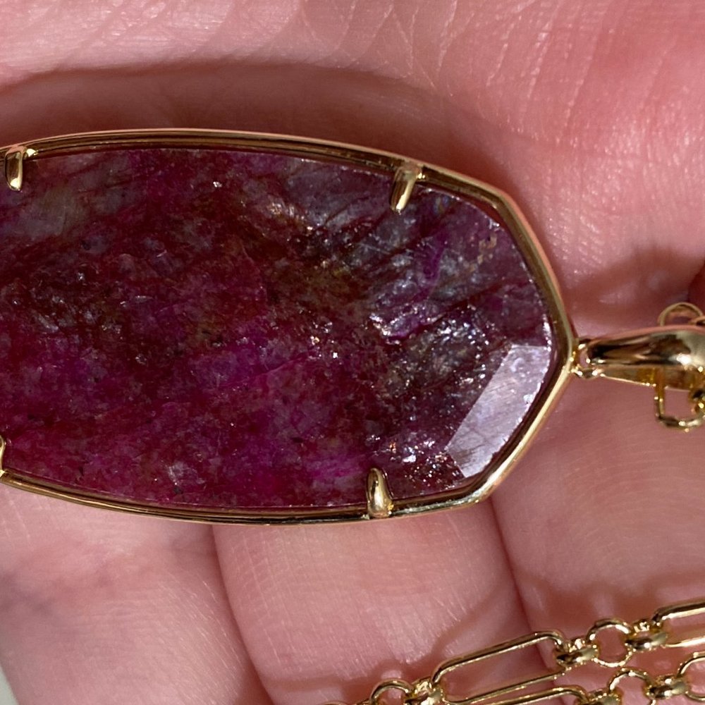 Kendra Scott Raspberry Labradorite Faceted Reid - Picture 5 of 5